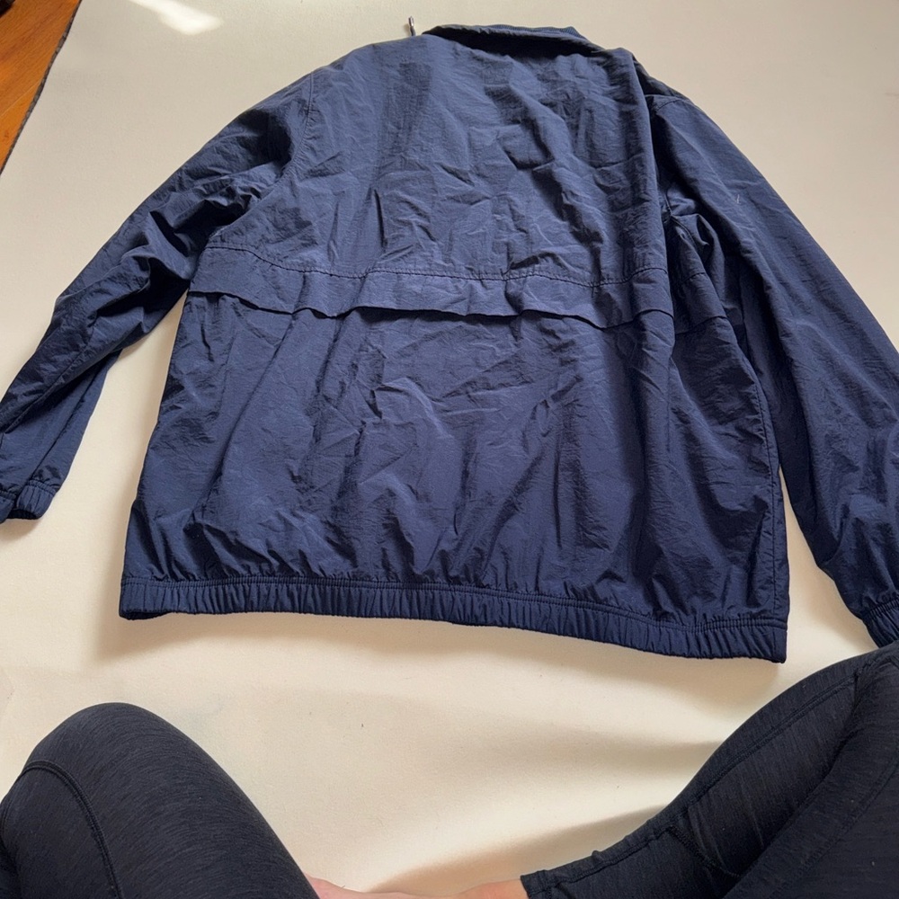 Catalina Kids Navy Raincoat with Colorful Stripes - Picture 8 of 9
